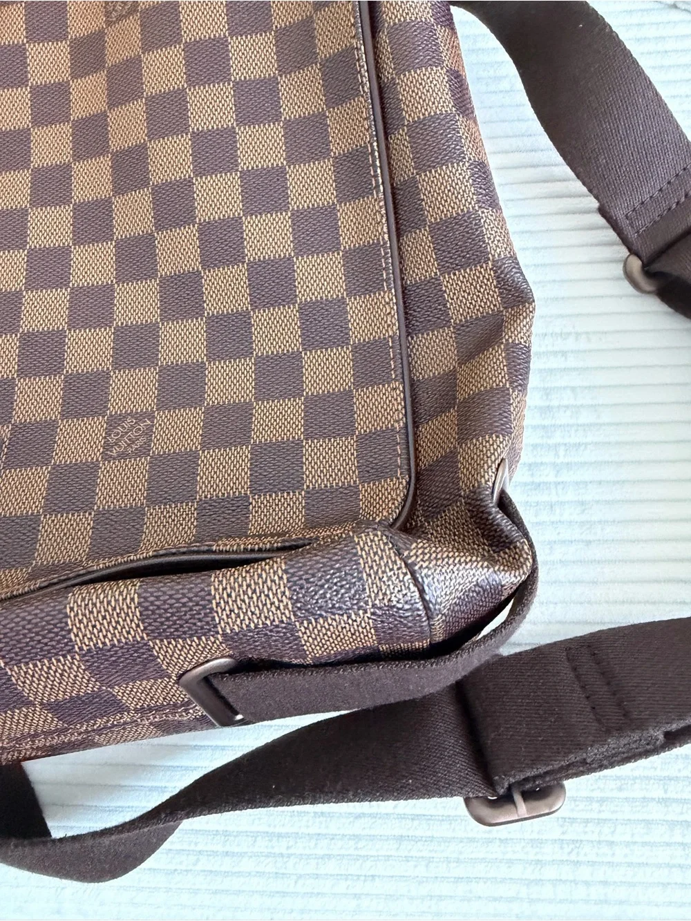 Louis Vuitton Brown Damier Ebene Messenger Bag with Adjustable Strap
